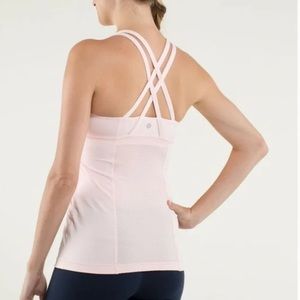 𝅺LULULEMON Energy Tank Striped Pretty Pink size 6